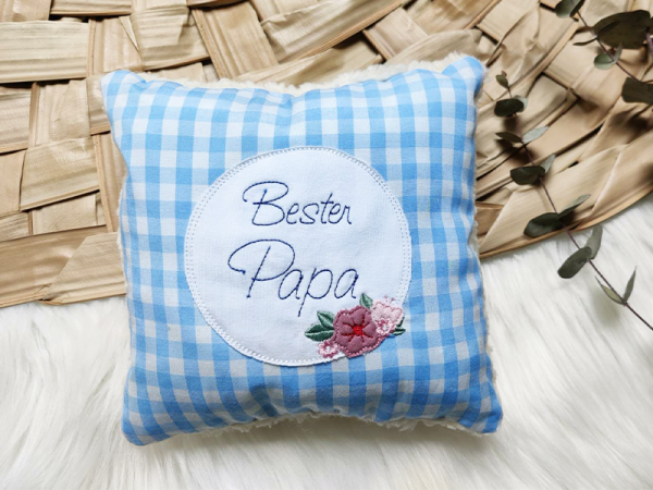 Button Blumen Ranke Bester Papa Opa Vatertag - doodle Stickdatei